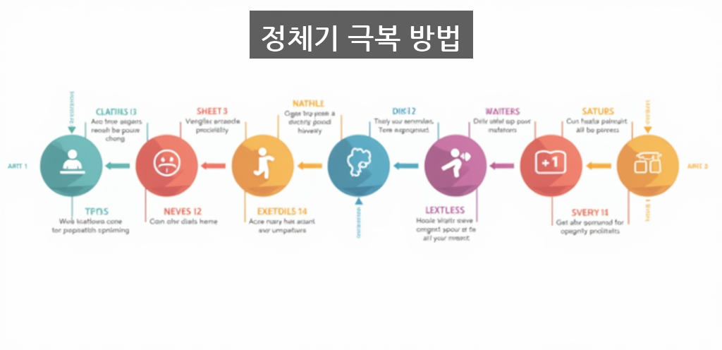 다이어트 정체기 극복 팁 인포그래픽
