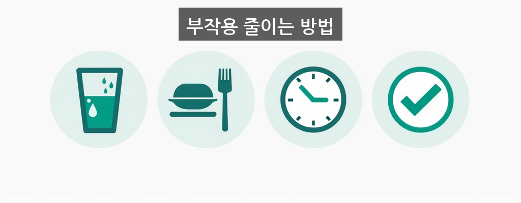 부작용 줄이는 방법 인포그래픽