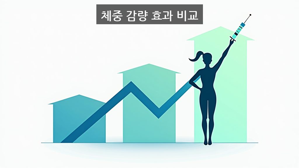 오젬픽 vs 마운자로 체중 감량 효과 비교 인포그래픽