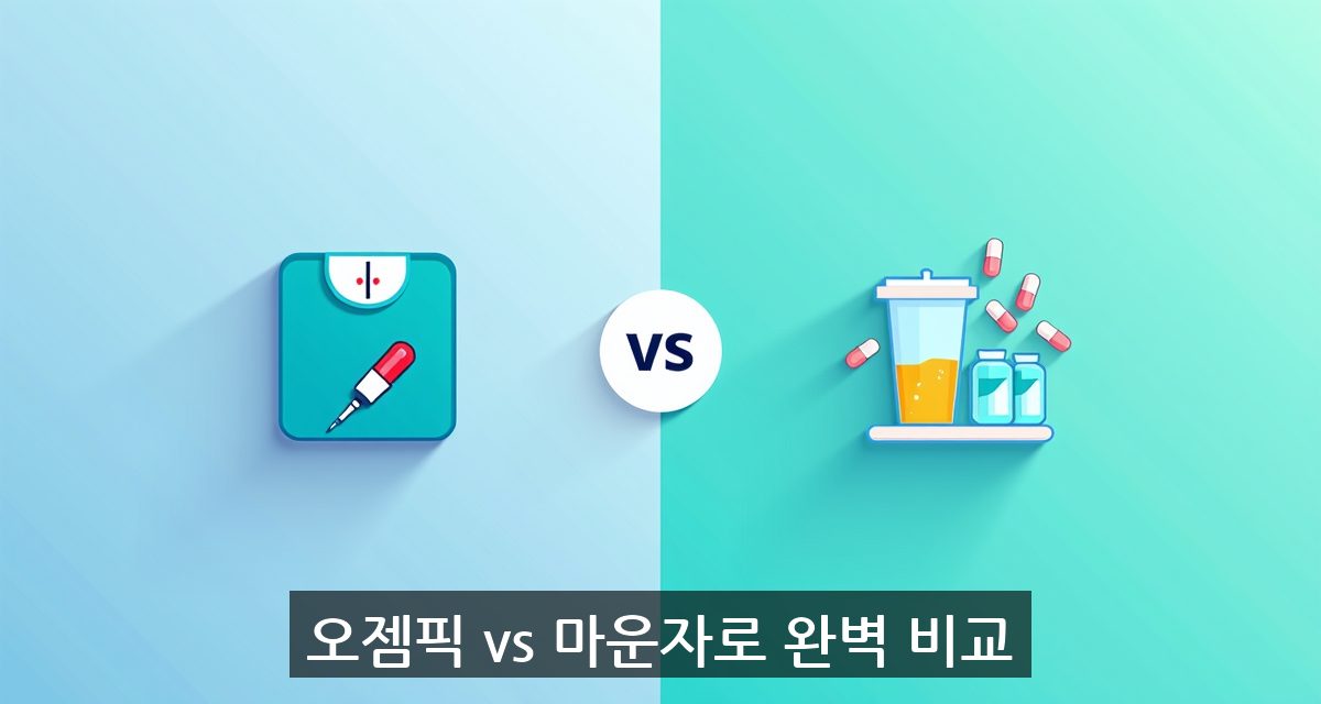 오젬픽 vs 마운자로 비교 인포그래픽